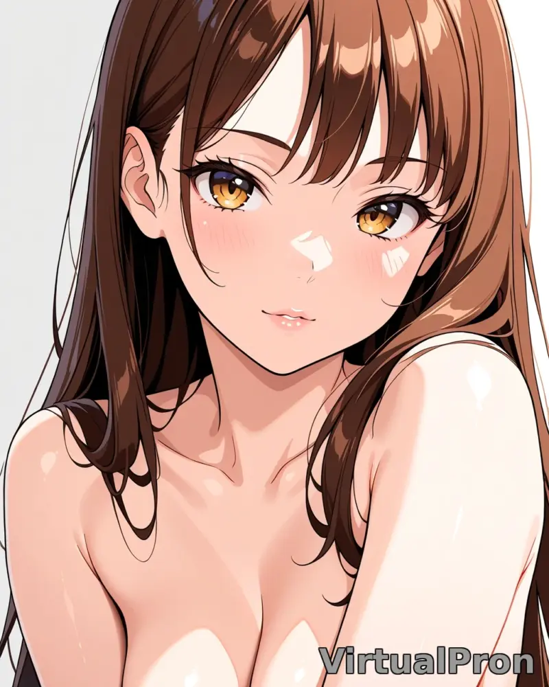 Elegant Long Hair Brunette Erotica Collection